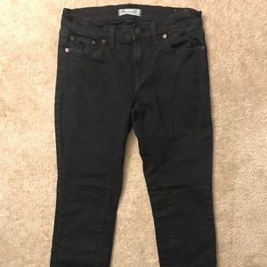 Madewell skinny skinny dark zipper ankle jeans 27